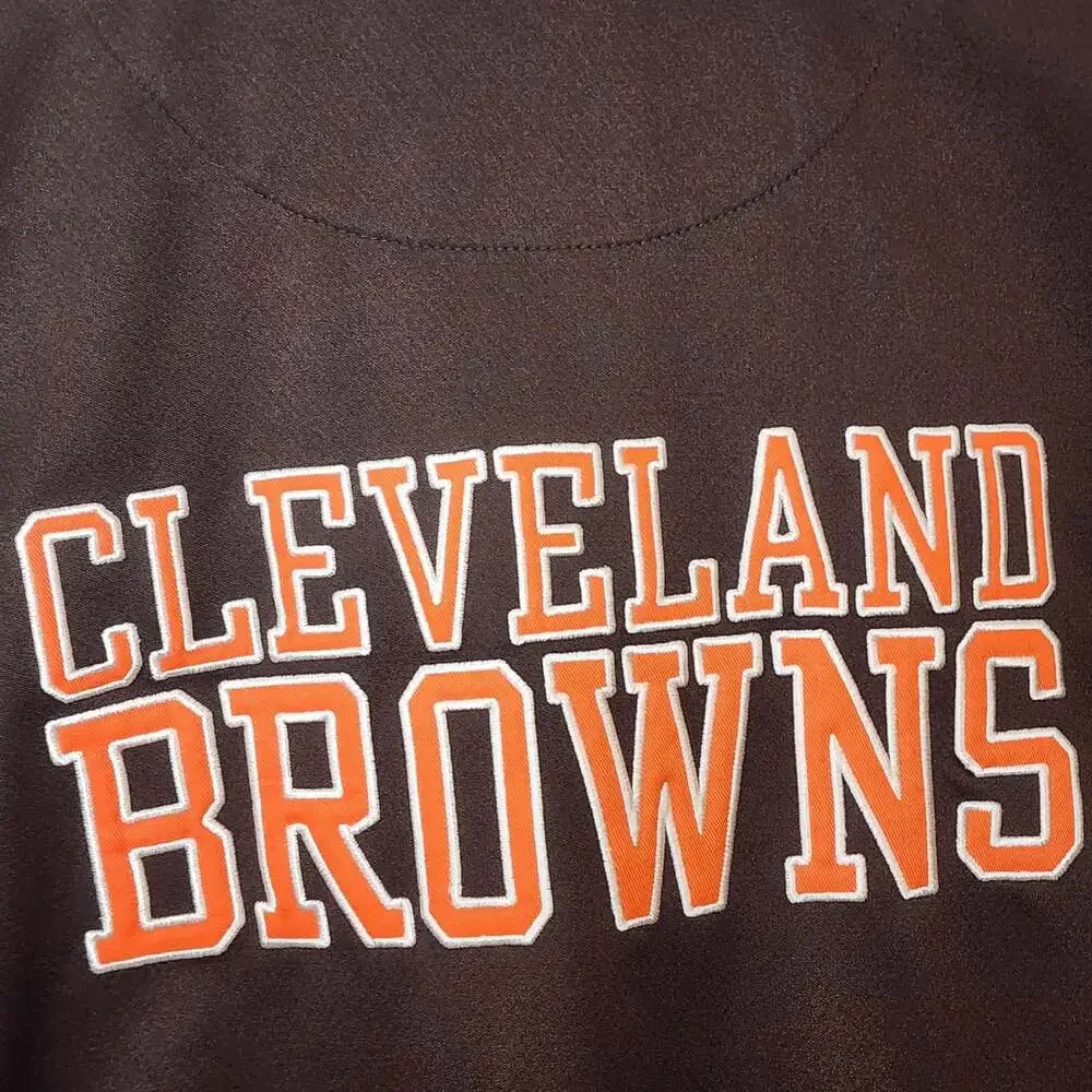 Cleveland Browns Jacket Mens Brown Orange NFL Football G-III Apparel Polyester